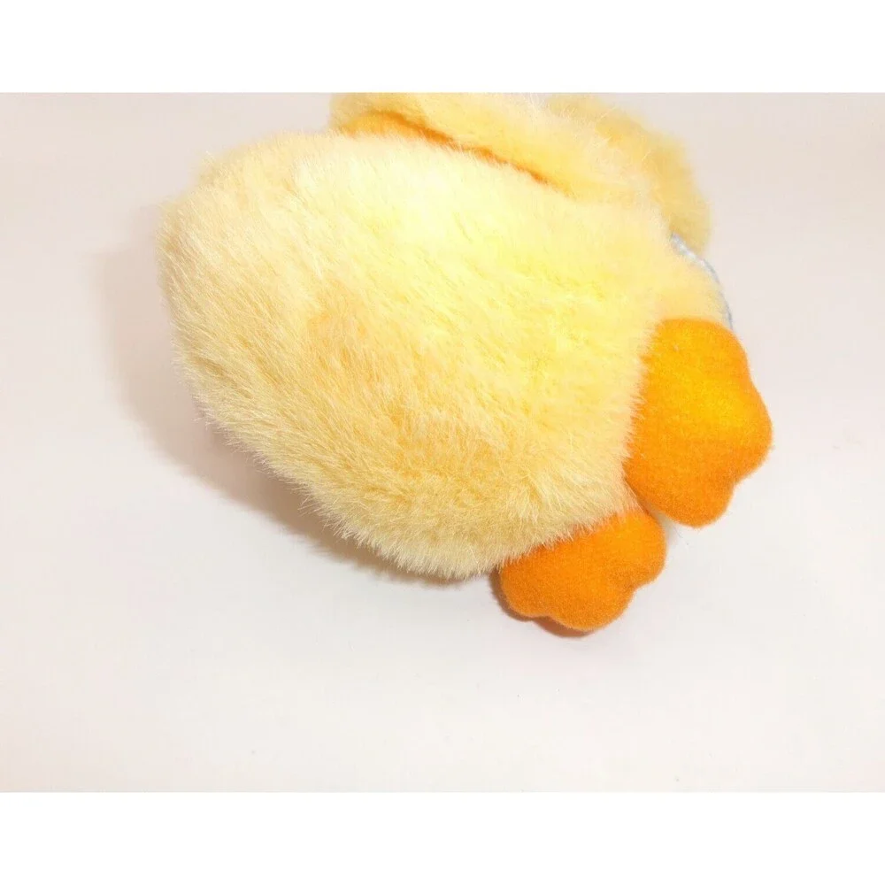 Russ Berrie Chappie Chick Plush Stuffed Animal Wearing Blue Gingham Bow Tie Tag